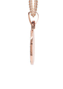 Diamond 10K/14K Rose Gold Small Round Picture Pendant Necklace | Appx. 0.50 Carat