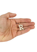 Diamond 10K Yellow Gold Letter "R" Necklace | Appx. 14.3 Grams
