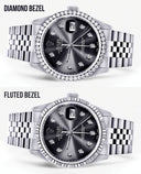 Diamond Mens Rolex Datejust Watch 16200 | 36Mm | Graphite Diamond Dial | Jubilee Band
