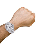 Diamond Iced Out Rolex Datejust 41 | 25 Carats Of Diamonds | Custom Silver Diamond Dial | Jubilee Band