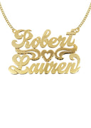 Ladies Couple Names Name Plate Necklace | Appx. 9 Grams