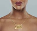 Ladies Couple Names Name Plate Necklace | Appx. 9 Grams