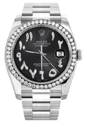 New Style | Rolex Datejust Watch | 36Mm | Black Arabic Dial | Oyster Band