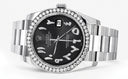 New Style | Rolex Datejust Watch | 36Mm | Black Arabic Dial | Oyster Band