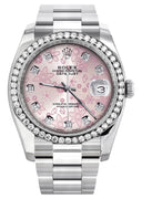 New Style | Rolex Datejust Watch | 36Mm | Floral Pattern Dial | Oyster Band