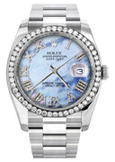 New Style | Rolex Datejust Watch | 36Mm | Blue Mother of Pearl Dial | Oyster Band