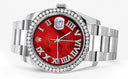 New Style | Rolex Datejust Watch | 36Mm | Red Roman Mother of Pearl Dial | Oyster Band