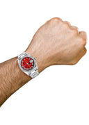 New Style | Rolex Datejust Watch | 36Mm | Red Roman Mother of Pearl Dial | Oyster Band