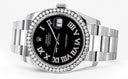 New Style | Rolex Datejust Watch | 36Mm | Black Roman Dial | Oyster Band