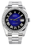 New Style | Rolex Datejust Watch | 36Mm | Blue Black Roman Dial | Oyster Band