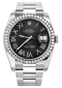 New Style | Rolex Datejust Watch | 36Mm | Black Roman Dial | Oyster Band