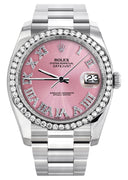 New Style | Rolex Datejust Watch | 36Mm | Pink Roman Dial | Oyster Band