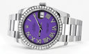 New Style | Rolex Datejust Watch | 36Mm | Purple Roman Dial | Oyster Band