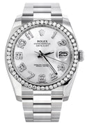 New Style | Rolex Datejust Watch | 36Mm | Diamond Numeral Dial | Oyster Band