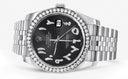 New Style | Hidden Clasp | Diamond Rolex Datejust Watch | 36 MM | Custom Arabic Diamond Dial | Jubilee Band | Diamond Bezel