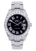 Diamond Rolex Datejust 41 | Custom Diamond Dial | Stainless Steel | 19.5 Carats