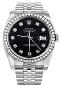 New Style | Hidden Clasp | Rolex Datejust  Watch | 36Mm | Black Dial | Jubilee Band