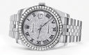 New Style | Hidden Clasp | Diamond Rolex Datejust Watch | 36MM | Full Diamond Roman Dial | Jubilee Band
