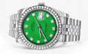 New Style | Hidden Clasp | Rolex Datejust Watch | 36Mm | Green Dial | Jubilee Band
