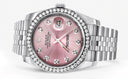New Style | Hidden Clasp | Rolex Datejust Watch | 36Mm | Pink Dial | Jubilee Band