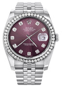 New Style | Hidden Clasp | Rolex Datejust Watch | 36Mm | Purple Dial | Jubilee Band