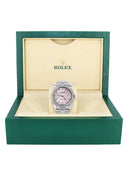 New Style | Hidden Clasp | Diamond Rolex Datejust Watch | 36MM | Pink Flower Diamond Dial | Jubilee Band