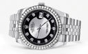 New Style | Hidden Clasp | Diamond Rolex Datejust Watch | 36MM | Tuxedo Diamond Dial | Jubilee Band