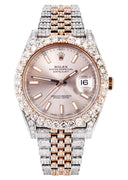 Diamond Rolex Datejust 41 Two Tone Rose Gold And Steel | 14 Carats