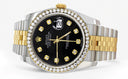 New Style | Hidden Clasp | Gold Rolex Datejust Watch | 36Mm | Black Dial | Jubilee Band
