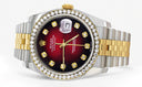New Style | Hidden Clasp | Gold Rolex Datejust Watch | 36Mm | Red Dial | Jubilee Band