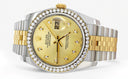 New Style | Hidden Clasp | Gold Rolex Datejust Watch | 36Mm | Gold Dial | Jubilee Band