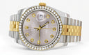 New Style | Hidden Clasp | Diamond Rolex Mens Watch Datejust | 36Mm | Grey Dial | Jubilee Band