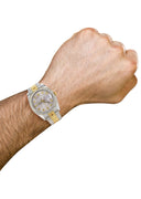 New Style | Hidden Clasp | Diamond Rolex Mens Watch Datejust | 36Mm | Grey Dial | Jubilee Band