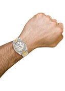 New Style | Hidden Clasp | Diamond Gold Rolex Watch For Men | 36Mm | White Mother Of Pearl  | Jubilee Band
