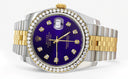New Style | Hidden Clasp | Diamond Gold Rolex Watch For Men | 36Mm | Royal Blue Dial | Jubilee Band