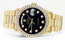 Rolex Day-Date | Presidential | 18K Yellow Gold | Diamond Bezel | Black Diamond Dial