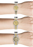 Womens Diamond Gold Rolex Watch | 1 Carat Bezel | 26Mm | Pink Dial | Jubilee Band