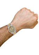 Diamond Gold Rolex Watch For Men 16233 | 36Mm | Black Arabic Full Diamond Dial | Jubilee Band