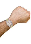 Gold & Steel Rolex Datejust Watch 16233 for Men | 36Mm | Custom Diamond Pink Dial | Jubilee Band