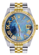 Mens Rolex Datejust Watch 16233 Two Tone | 36Mm | Blue Mother of Pearl Dial | Jubilee Band