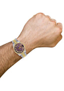 Mens Rolex Datejust Watch 16233 Two Tone | 36Mm | Purple Roman Dial | Jubilee Band