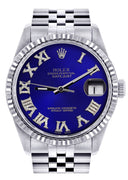 Mens Rolex Datejust Watch 16200  | 36Mm | Blue Roman Numeral Dial | Jubilee Band