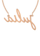 14K Rose Gold Ladies Full Diamond Script Name Necklace | Appx. 1.25 Carat