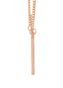 14K Rose Gold Ladies Full Diamond Script Name Necklace | Appx. 1.25 Carat