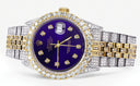 Iced Out Rolex Datejust 36 MM | Two Tone | 10 Carats of Diamonds | Purple Diamond Dial