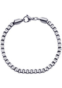 White Gold Plated Box Bracelet