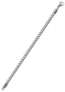White Gold Plated Box Bracelet