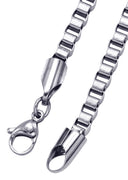 White Gold Plated Box Chain
