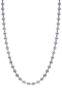 White Gold Plated Mens Dog Tag Chain