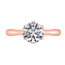 Solitaire Diamond Engagement Ring Tresa  14K Rose Gold